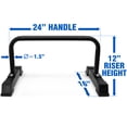 thumbnail image 2 of Yes4All Solid Steel Parallette Bars with Non-Slip Rubber Feet, 1.25" Handle, 2 of 5