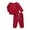 Wine Red, variant on BemeyourBBs Toddler Baby Boy Girl Spring Summer Fall Winter Clothes Baby Girl Boy Cotton 2 Piece Outfits Solid Long Sleeve Half Button Down Shirt Top Pockets Long Pants Set