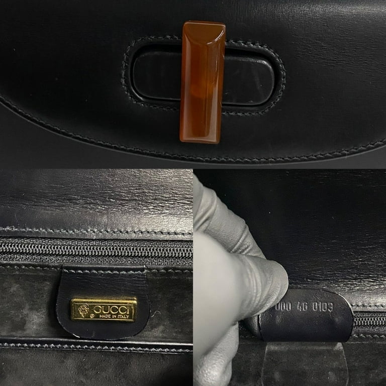 Pre-Owned GUCCI Old Gucci Turnlock Leather Genuine Handbag Mini