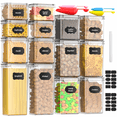 thumbnail image 1 of GPED Juego de 14 Recipientes Herméticos para Almacenamiento de Alimentos con Tapas, Organización de Cocina y Despensa sin BPA, Botes de Plástico a Prueba de Fugas para Cereal, Harina y Azúcar - Juego, 1 of 7