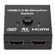 thumbnail image 2 of Two-way HDMI Switcher, HDMI Splitter, High Transmission Efficiency Exquisite For PCs Laptops Office School Gaming Consoles Projectors Home Hotel Apartment, 2 of 8