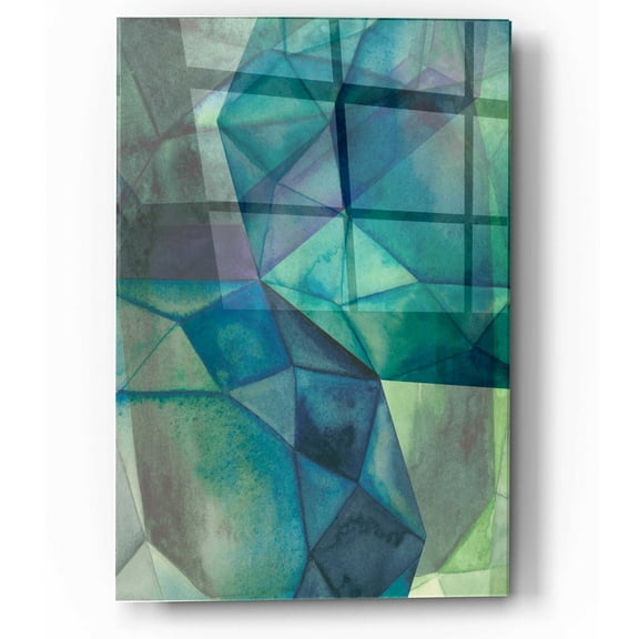 Epic Art 'Gemstones I' by Grace Popp, Acrylic Glass Wall Art, 12"x16"