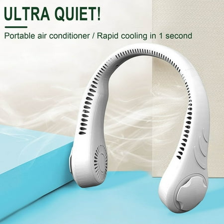 

USB Fan Hand Free Personal Lazy Neckband Fan Wearable Rechargeable Necklace Mini Portable Sport Fan 3 Speeds Cooler Fan