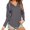 Dark Gray, variant on Taqqpue Women's Casual V Neck Hoodies Shirts Plus Size Solid Color Long Sleeve Drawstring Lightweight Shirts Pullover Tops Loose Oversized Sweatshirt Hooded Tops with Pocket