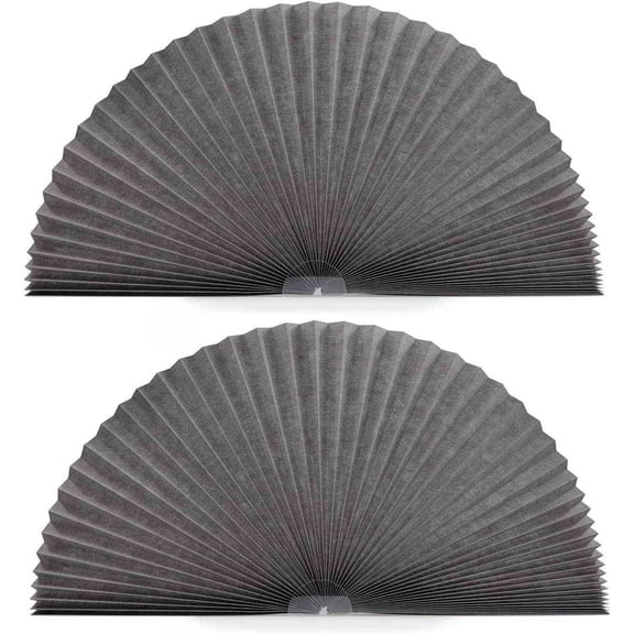 Arch Light Filtering Fabric Shade Pack of 2 fit for Perfect Half-Round Arch Windows No Tools Installation, Grey, 24” x 60”