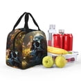 thumbnail image 4 of KLL Flower Field Skull Print Insulated Lunch Bag Women, Reusable Cute Tote Lunch Box for Adult & Men, Leakproof Cooler Lunch Bags for Work Office Travel Picnic, 4 of 5