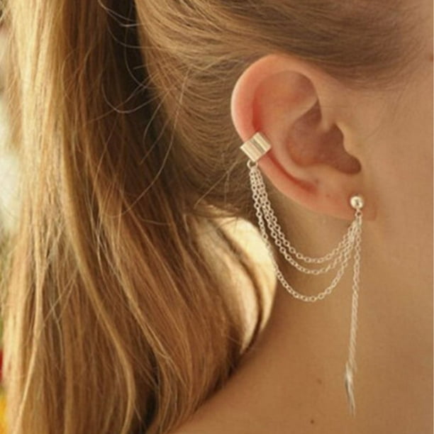 piezas de aretes con forma de oreja para mujer y niña, de