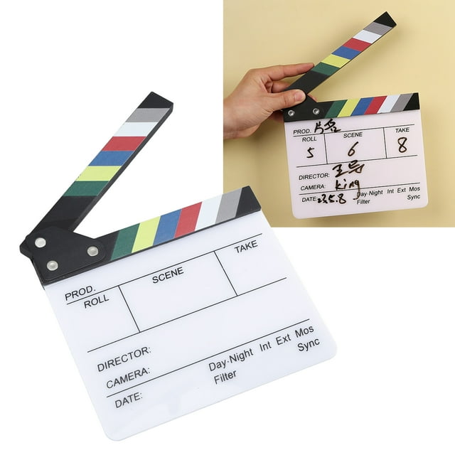 Tablero De Aplausos De Película, Claqueta De Director, Sujeción Sencilla, Limpieza Fácil Para Editar