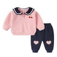thumbnail image 2 of CNKOO Bébé Filles Pull-Over Sweatshirts Tops + Pantalons 2 Ensembles de PCS pour Tout-Petit Bébé Broderie Mignon Enfants Vêtements Tenue Décontractée, 2 of 8