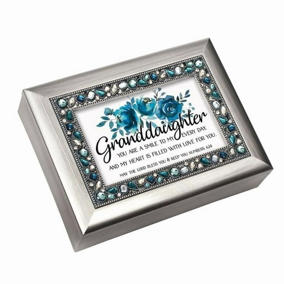 Cottage Garden JM526SC 6 x 4 in. Granddaughter, You Are A Smile to Me Music Box