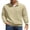 Light Khaki, variant on COOFANDY Mens Quarter Zip Pullover Quilted Sweatshirt Knit Long Sleeve Mock Neck Sweater Polo with Pocket