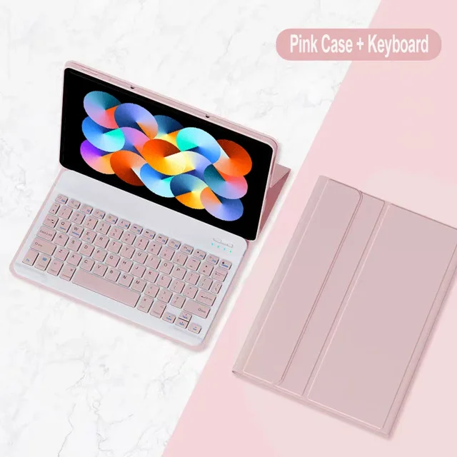 Tablet Cover For Mi Pad 6 Pro 11inch 2023 Keyboard Case For Redmi Pad SE 11" 10.61", Keyboard Cover for Xiaomi Pad 5 Pro 11 Inch Pink A Redmi Pad SE 11in