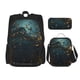 thumbnail image 1 of Disketp Magical Library Butterfly Night Mochila Estampada de Gran Capacidad con Lonchera y Estuche, Set de 3 Piezas para Estudiantes, 1 of 7