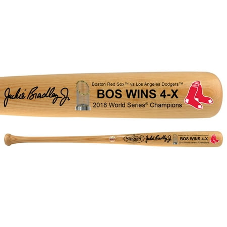 Jackie Bradley Jr. Boston Red Sox 2018 MLB World Series Champions Autographed Louisville Slugger Blonde Logo Bat - Fanatics Authentic Certified