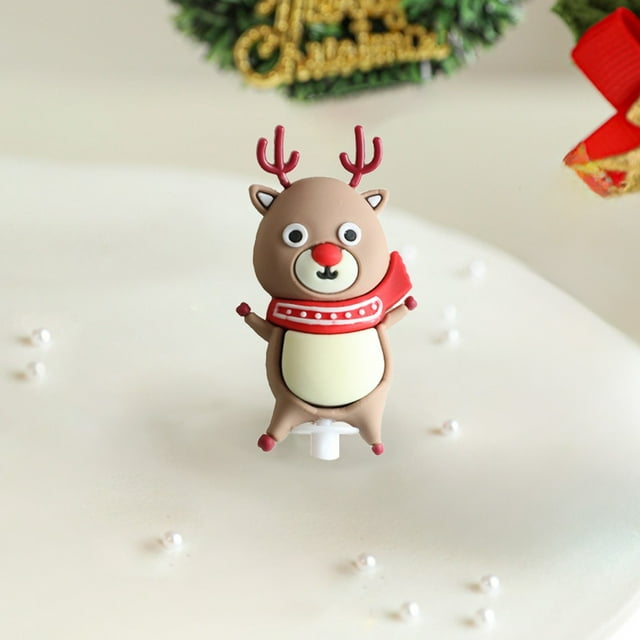 Mini árbol de Navidad artificial para mesa | Árbol de Navidad DIY para niñas con luces LED y adornos colgantes | Material ABS rojo y verde | Pequeña decoración festiva para tartas y fiestas en casa