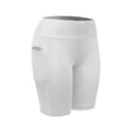 thumbnail image 2 of Women Biker Shorts High Waisted Buttery Soft Tummy Control Shorts Workout Yoga Shorts Buttery Soft Solid Stretch Cheerleader Running Dance Volleyball Short Pants for Running Cycling,S-2XL White, 2 of 9