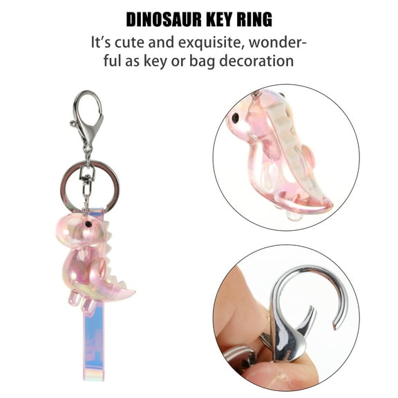 HOMEMAXS 1Pc Bag Dinosaur Key Chain Colorful Bag Creative Key Ring