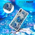thumbnail image 4 of Compatible with Samsung Galaxy A11 Case Liquid Glitter Cute Stylish Slim TPU Silicone Quicksand Sparkle Shockproof Protective case for Women Girls Case for Samsung Galaxy A11 Blue Butterfly YB, 4 of 7
