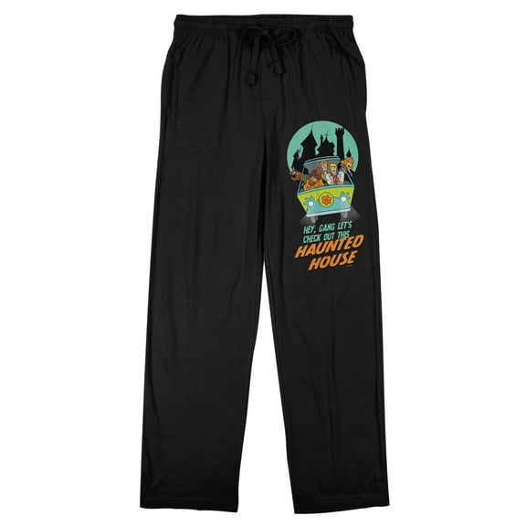 Scooby Doo Halloween Men's Black Sleep Pants-Medium