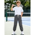 thumbnail image 3 of HILEELANG Kids Quick-Dry Cargo Pants Lightweight 4-Way Stretch Outdoor Joggers for Boys & Girls 14-15 Years Charcoal, 3 of 14