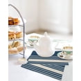 thumbnail image 4 of Navy Blue Beige Striped Kitchen Dish Towels for Drying Dishes Set of 4, Modern Farmhouse Retro Lines Waffle Weave Microfiber Hand Tea Bathroom Towels Quick Dry & Absorbent Towel 12x12, 4 of 7