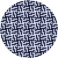 thumbnail image 1 of Ahgly Company Machine Washable Indoor Round Transitional Night Blue Area Rugs, 8' Round, 1 of 7