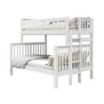 thumbnail image 2 of Bedz King Pine Wood Twin over Full Bunk Bed with End Ladder in White, 2 of 9