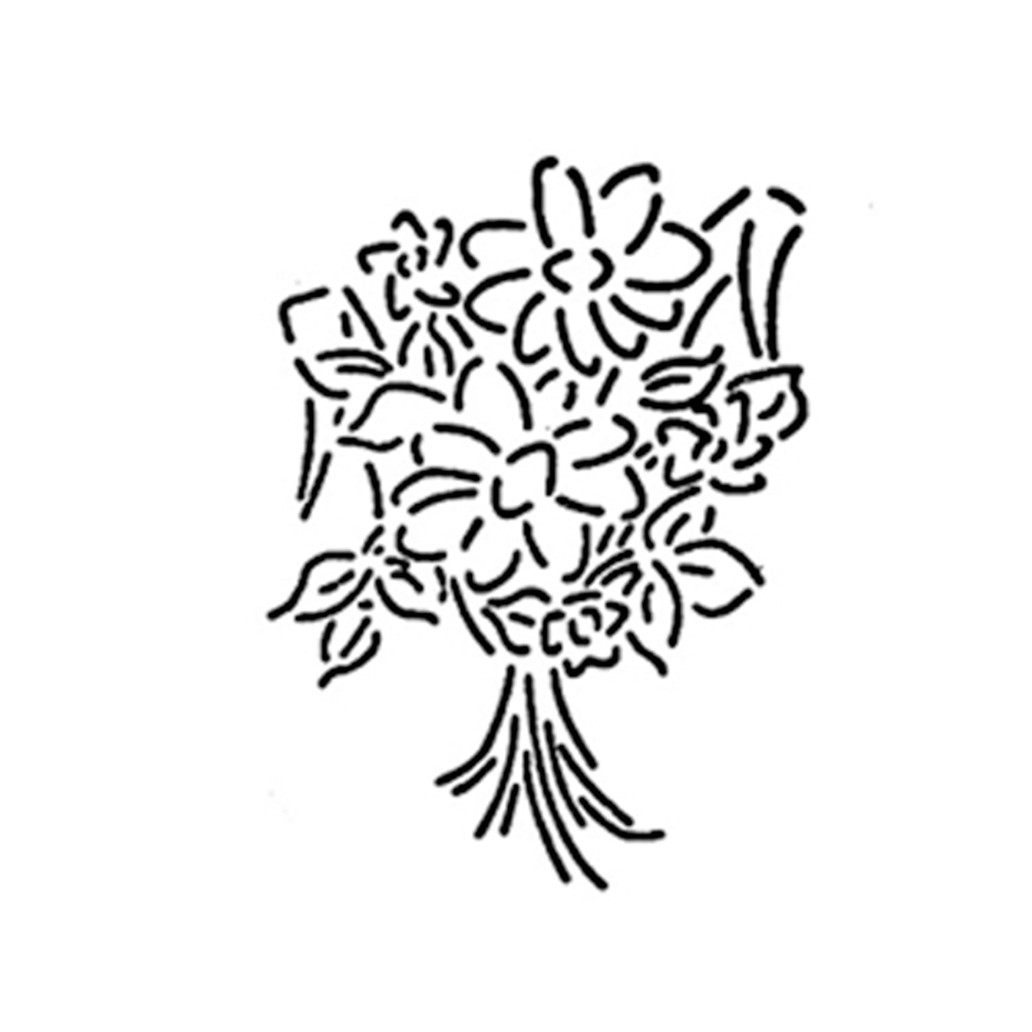 Cake Decorating Stencil Flower Bouquet