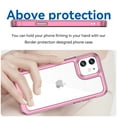 thumbnail image 2 of TECH CIRCLE for iPhone 12 Case, 6.1 Inch, Transparent Back Scratch Shock Resistant Rubber Soft TPU Bumper Heavy Duty Acrylic Hard Case Cover, Rose, 2 of 8