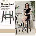 thumbnail image 5 of Costway 29" Counter Height Stools Set of 4 with 360° Swivel Round Seat & Footrest, 5 of 8