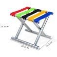 thumbnail image 4 of Portable Outdoor Folding Fishing Stainless Steel Pony Stall Small Stool Train Stool Beach, 4 of 8