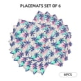 thumbnail image 5 of Rocae Palm Leaves Printed Heat Resistant Place Mats,Classic Hemstitch Cloth Fabric Placemats Imitation Linen Place Mat Table Mats 18x12 inch, 5 of 5