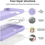 Totowood Silicone Back Cover Cell Phone Case for Apple iPhone 15 Plus, Purple