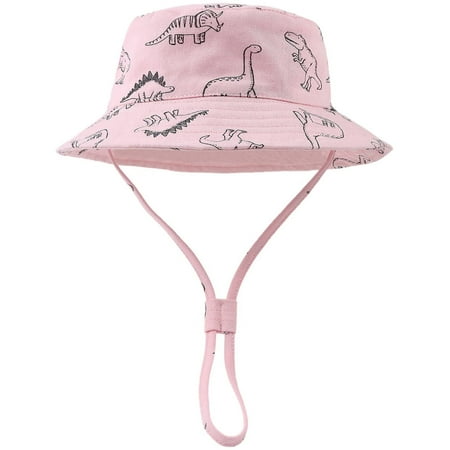 Fuyit Beach Baby Sun Hat UPF 50+ Sun Protection Wide Brim Summer Baby Boy Bucket Hats Cute Toddler Sun Hats for Boy, Pink