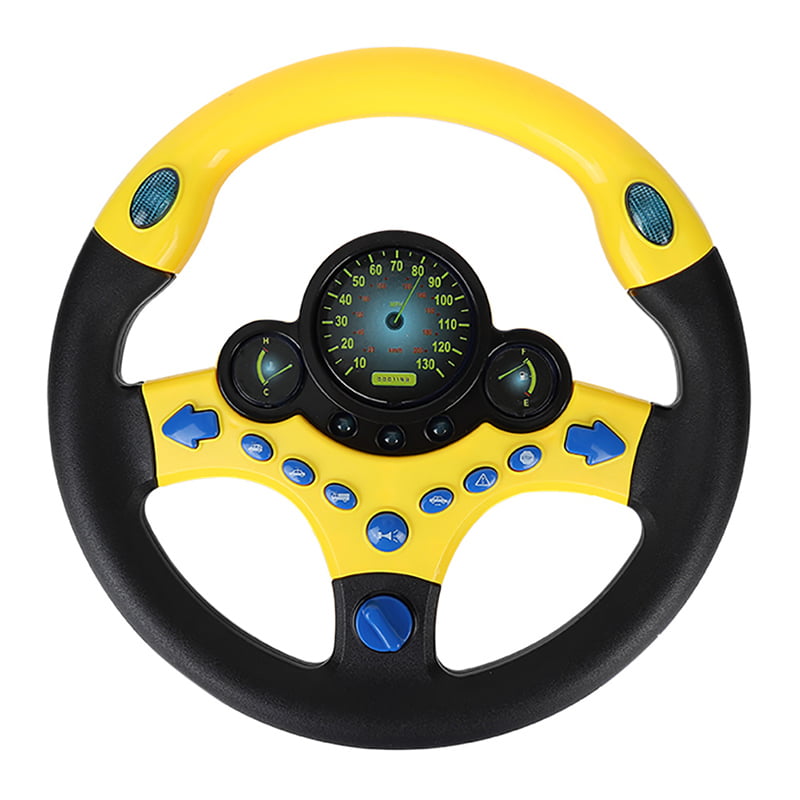 Kids Copilot Simulated Steering Wheel Toy Racing Driver Educational Sound Toys 