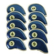 thumbnail image 4 of 10Pcs PU Leather Golf Iron Headcover Golf Club Head Cover Embroidery Number, 4 of 8
