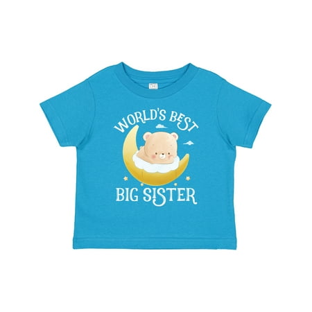 

Inktastic Bear on the Moon Big Sister Gift Toddler Toddler Girl T-Shirt