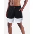 thumbnail image 3 of TheFound Men's Sweatshorts Casual Fitted Elastic Waist Contrast Color Athletic Short for Running Workout, 3 of 9