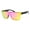Black Cracked Pattern (Fuchsia Mirror), variant on Polarized Mirror Lens Sunglasses Unisex Square Sporty Frame UV400 Black Pattern