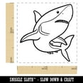 thumbnail image 2 of Powerful Great White Shark Self-Inking Rubber Stamp Ink Stamper - Purple Ink - Small 1 Inch, 2 of 7