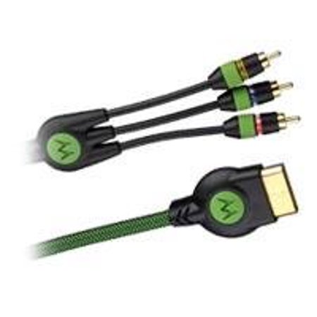 Monster Cable GameLink 200 X - Game console link cable - composite video / audio - Xbox AV connector male to RCA male - 10 ft - black, green