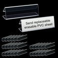 thumbnail image 1 of 30-Pack Label Holders Wire Shelves Transparent Ticket Price Tag Holders Easy Wipe Clean Sustainable Display Solution, 1 of 7
