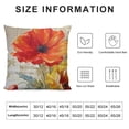thumbnail image 5 of Nawypu  Red Yellow Poppy Flower Sofa Decorative Beige Throw Pillow Case Cushion Cover Square, 5 of 5
