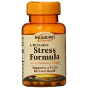 Sundown L-Theanine Stress Formula, Capsules 60 ea (Pack of 2)
