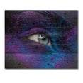 thumbnail image 3 of Designart 'Woman Eye With Dry Paint Dust Pigment On Face' Modern Print on Natural Pine Wood, 3 of 5
