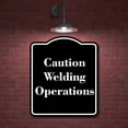 thumbnail image 2 of Caution - Welding Operations BLACK Aluminium Composite Sign 8.5''x10'', 2 of 9