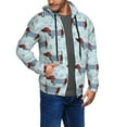 thumbnail image 3 of Zip Up Hoodies for Men - Dachshund Dog Puppy No.1010 Long Sleeve Comfrt Men'S Fashion Hoodies & Sweatshirts, Jackets for Men Hoodies Pullover Clothing Clothes with Pouch, 3 of 5