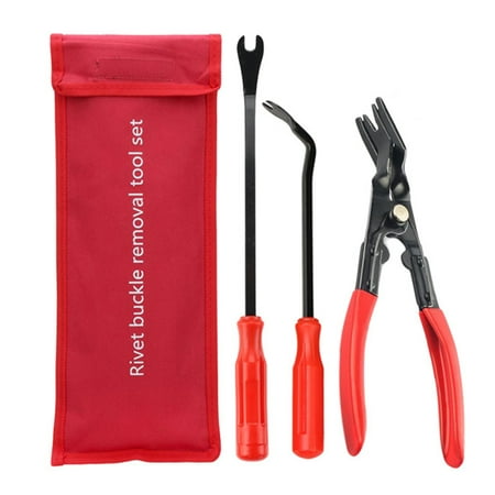 

Shebeky Car Clip Removal Tool Set Fastener Remover Pliers with Storage Bag Panel Trim Rivet Removal Tool Auto Retainer Clip Remover