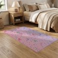 thumbnail image 2 of ODIKA Clusters Whimsical Stars Ombre Gradient Watercolor Large Confetti Pink Playful Non-Slip Chair-Friendly for Dining Room, Under Table, Home Office, 2 of 7