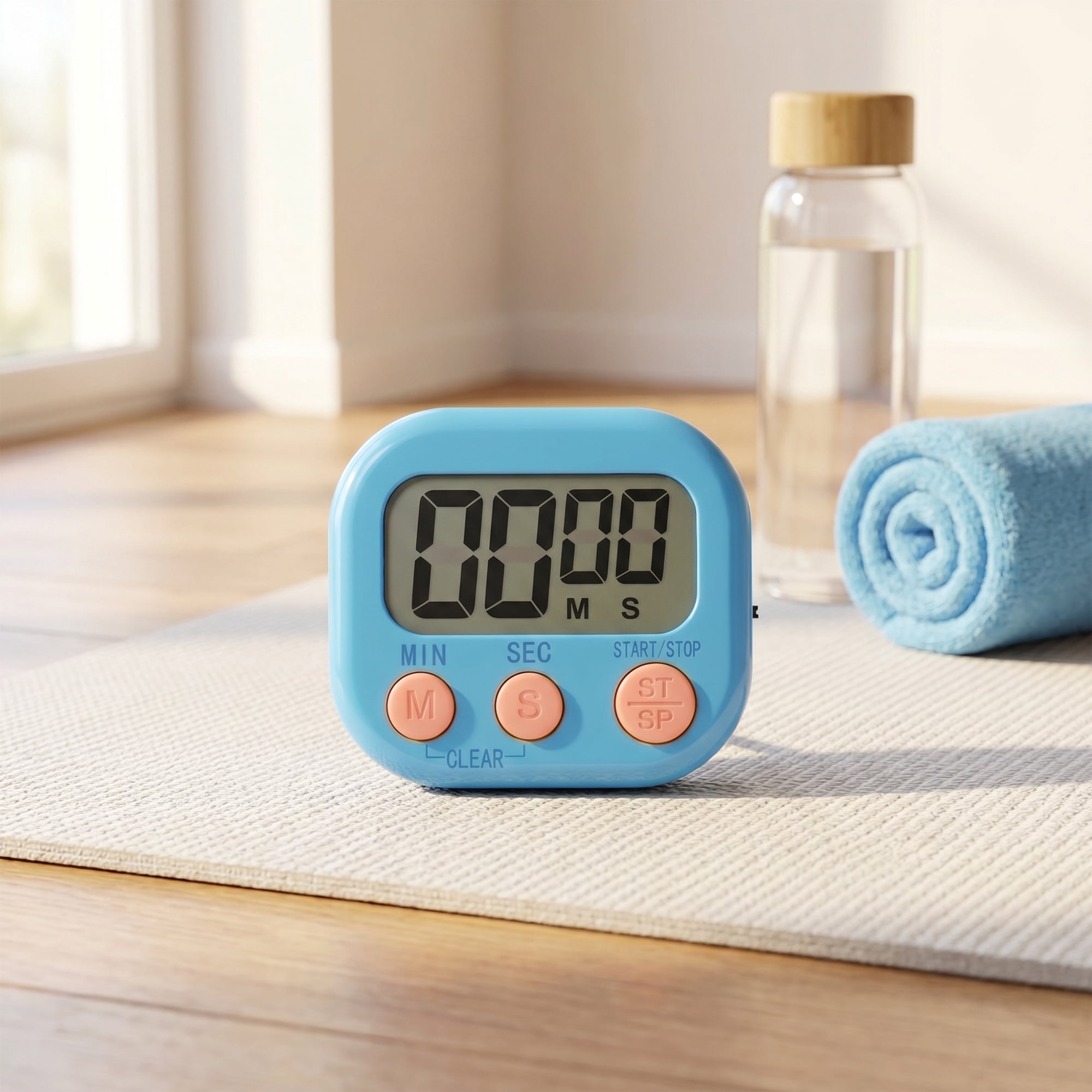 Unique Bargains Loud Alarm Magnetic Backing Cooking Study Kitchen Timer Blue